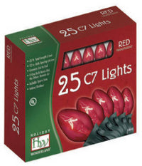 Christmas Lights Set, Clear Red, 25-Ct.