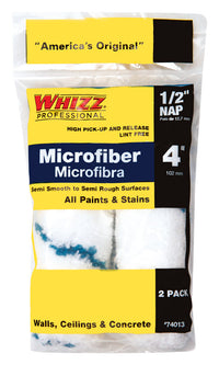 Whizz Xtrasorb Microfiber 4 in. W X 1/2 in. Mini Paint Roller Cover 2 pk