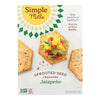 Simple Mills Sprouted Seed Crackers - Jalapeno - Case of 6 - 4.25 oz