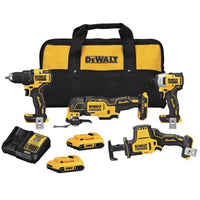 DEWALT 20V MAX ATOMIC Cordless Brushless 4 Tool Combo Kit