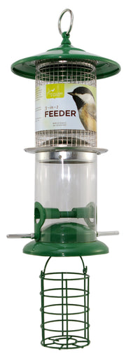 Pacific Bird & Supply Co Inc Pb-0059 7.25 X 6.25 X 19.25 Green 3-In-1 Feeder