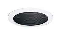 Halo Gloss Black/White 6 in. W Aluminum Baffle Trim