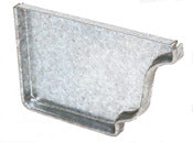 Amerimax 15205 4" Left Galvanized Steel Gutter End Cap