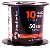 Southwire 11596417 50' 10 Gauge Solid White Thhn Wire