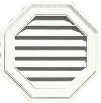 Gable Vent, Octagon, White, 22-In.