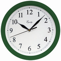 Equity 25205 10 Hunter Green Plastic Wall Clock