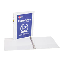 Avery Economy 8-1/2 in. W X 11 in. L Round Ring View Binder