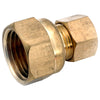 Anderson Metals 1/4 in. Compression in. X 3/8 in. D Flare Brass Coupling