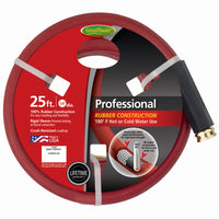 Professional Hot Water Hose, 3-Ply Rubber, 5/8-In. x 25-Ft.