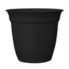 HC Companies 14 in. H X 16 in. D Plastic Classic Planter Black