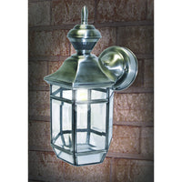 Heath Zenith Silver Motion-Sensing Incandescent Wall Lantern