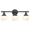 Westinghouse 3-Light Oil Rubbed Bronze White Wall Sconce