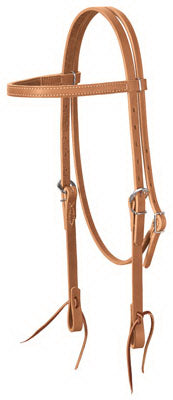 Horse Headstall, Golden Brown Leather, Tie Ends, 5/8-In.