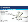 Ceiling Fan 42" 5Bl Wht