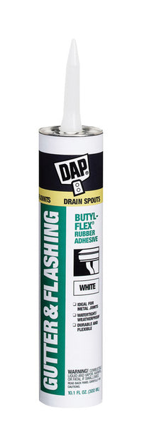 DAP Butyl-flex White Synthetic Asphalt/Rubber Gutter and Flashing Sealant 10.1 oz. (Pack of 12)