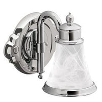 Chrome one globe bath light