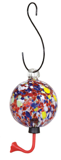 Gardman BA05712 12 Oz Multi-Color Glass Sphere Hummingbird Feeder                                                                                     