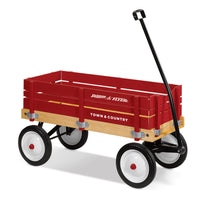 Radio Flyer Town and Country Toy Wagon Wood Red