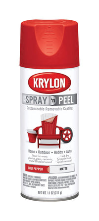 Krylon  Spray 'n Peel  Chili Pepper  Spray Paint  11 oz.