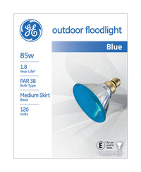 GE  Watt-Miser  85 watts PAR38  Floodlight  Incandescent Bulb  E26 (Medium)  Blue  1 pk