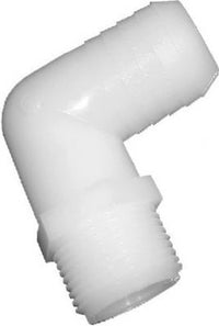 Nylon Hose Barb Elbow, 1/4 x 3/8-In. MPT (Pack of 10)