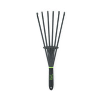 Yard Butler 18 in. 6 Tine Steel Rake Steel Handle