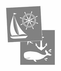 Americana Decor Nautical Stencil, 8 x 8-In. (Pack of 3)