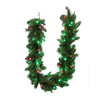 Celebrations  Prelit Green  LED Garland  6 ft. L Green/Red