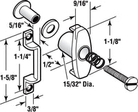 Prime-Line  Zinc-Plated  Cast Metal  Screen Storm Door Latch  1 pk