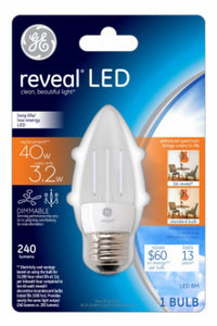 Reveal LED Light Bulb, Clear, 240 Lumens, 3.2-Watts