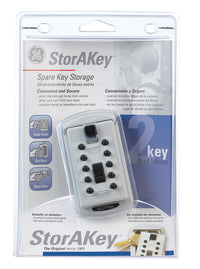 General Electric White Permanent Mount Slim Line Push Button Lock Box Key Safe 3.88 H x 2.5 W in.