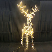 Celebrations LED Warm white 52 in. White Standing  Deer Yard Decor