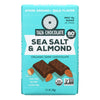 Taza Chocolate Stone Ground Organic Dark Chocolate Bar - Sea Salt and Almond - Case of 10 - 2.5 oz.