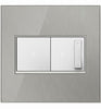 Legrand Adorne Metallic 2 gang Die-Cast Metal Toggle Screwless Wall Plate 1 each