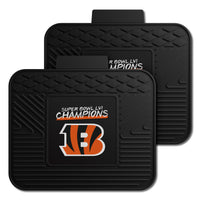 Cincinnati Bengals Super Bowl LVI Back Seat Car Utility Mats - 2 Piece Set