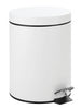 iDesign 5 L White Steel Step-on Wastebasket (Pack of 2)