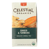 Celestial Tea - Organic - Ginger & Tumeric - Herbal - Case of 6 - 20 BAG