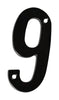 National Hardware 4 in. Black Die-Cast Zinc Screw-On Number 9 (Pack of 5)