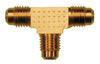 Pipe Fittings, Flare Tee, Lead-Free Brass, 5/8-In.