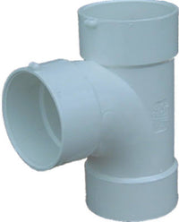 PVC Pipe Sanitary Tee & Sewer Drain, 6-In.