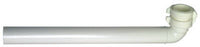 Lavatory/Kitchen Drain Arm, White Plastic, 15-In.