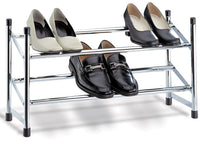 Organize It All 01731W Expandable Chrome Shoe Rack