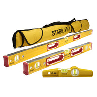 Stabila Aluminum Magnetic Type 196 Box Beam Level Set 3 vial