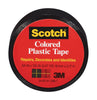 Scotch Black 125 in. L x 3/4 in. W Plastic Tape (Pack of 6)