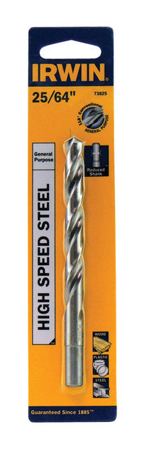 Irwin  25/64 in.  x 5-1/8 in. L High Speed Steel  Drill Bit  1 pc.