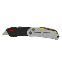 Stanley FatMax 6-3/4 in. Folding Spring Assisted Retractable Utility Knife Black/Silver 1 pc