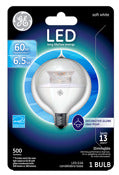 Ge Lighting 38263 6.5 Watt E12 G16 Globe Clear Soft White Led Dimmable Light Bulb