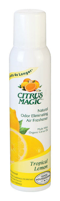 Citrus Magic Odor Eliminating Air Fresheners Lemon Scent Aerosol 3.5 Oz (Case of 6)