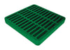 NDS  9 in. Green  Polyolefin  Square  Grate