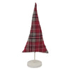 Celebrations Red/Gray Fabric Plaid Tree Christmas Decor (Pack of 6)